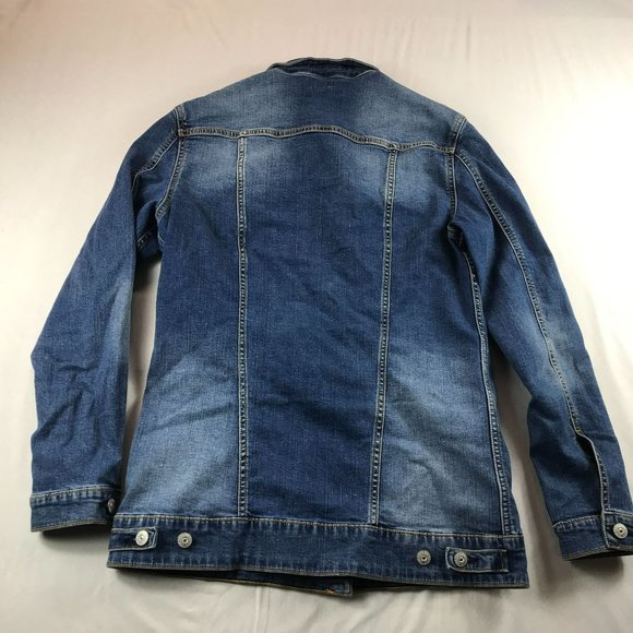 Lularoe Jean Jacket Size M Medium Wash Denim Button Front - Picture 4 of 7